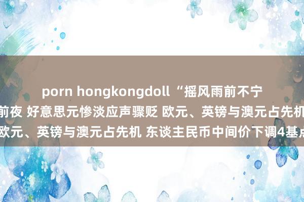 porn hongkongdoll “摇风雨前不宁静”！欧洲央行利率有联想前夜 好意思元惨淡应声骤贬 欧元、英镑与澳元占先机 东谈主民币中间价下调4基点