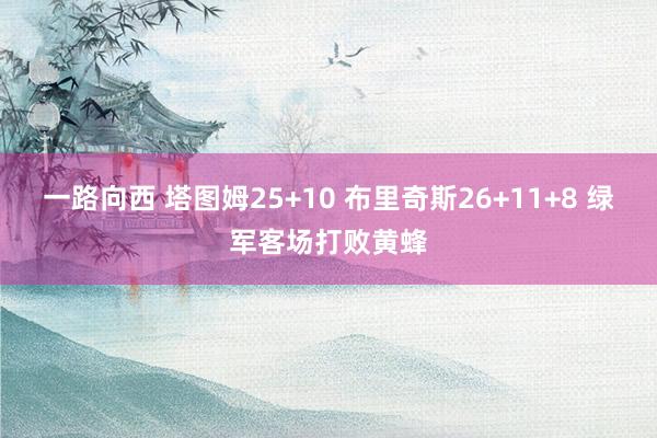 一路向西 塔图姆25+10 布里奇斯26+11+8 绿军客场打败黄蜂