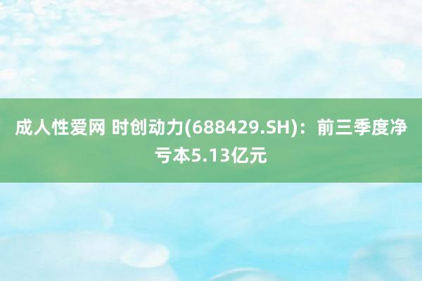 成人性爱网 时创动力(688429.SH)：前三季度净亏本5.13亿元