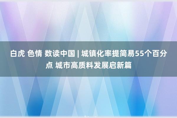 白虎 色情 数读中国 | 城镇化率提简易55个百分点 城市高质料发展启新篇