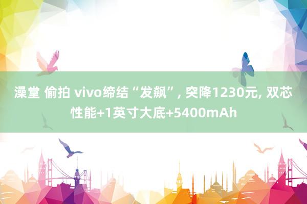 澡堂 偷拍 vivo缔结“发飙”， 突降1230元， 双芯性能+1英寸大底+5400mAh