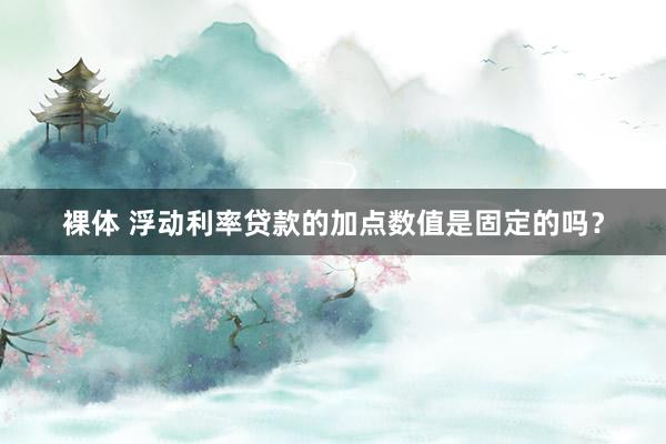 裸体 浮动利率贷款的加点数值是固定的吗？