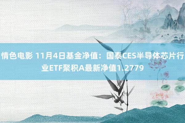 情色电影 11月4日基金净值：国泰CES半导体芯片行业ETF聚积A最新净值1.2779