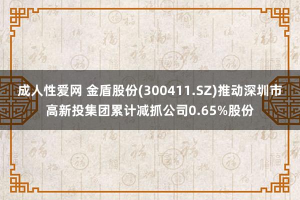 成人性爱网 金盾股份(300411.SZ)推动深圳市高新投集团累计减抓公司0.65%股份