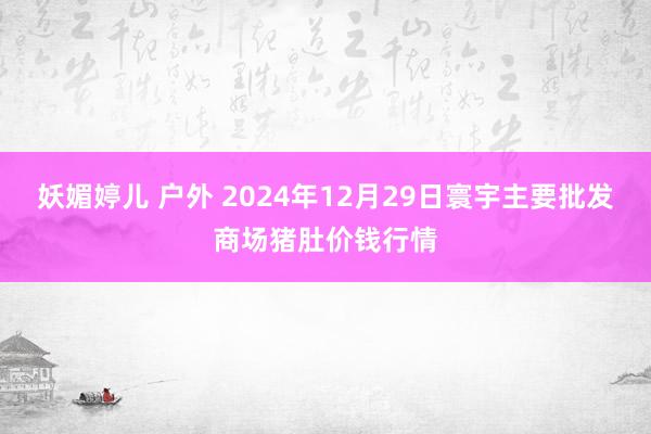 妖媚婷儿 户外 2024年12月29日寰宇主要批发商场猪肚价钱行情