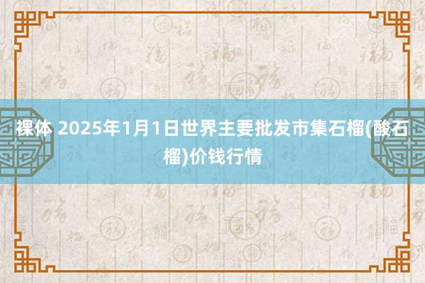 裸体 2025年1月1日世界主要批发市集石榴(酸石榴)价钱行情