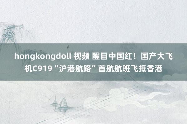 hongkongdoll 视频 醒目中国红！国产大飞机C919“沪港航路”首航航班飞抵香港