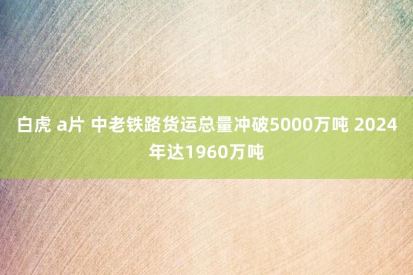 白虎 a片 中老铁路货运总量冲破5000万吨 2024年达1960万吨