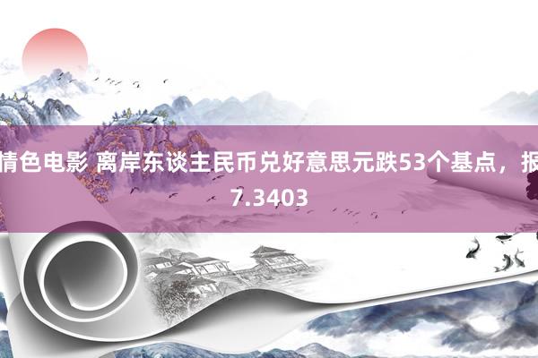 情色电影 离岸东谈主民币兑好意思元跌53个基点，报7.3403