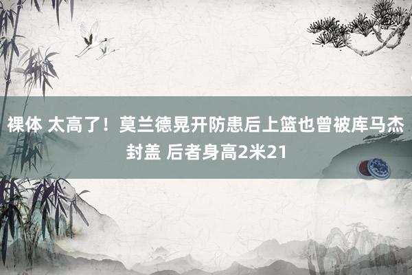 裸体 太高了！莫兰德晃开防患后上篮也曾被库马杰封盖 后者身高2米21